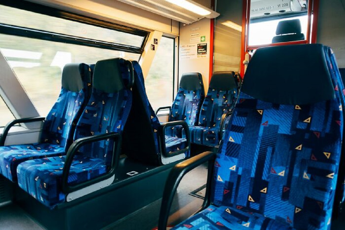 Bus seats are designed so that you can't tell how dirty they are