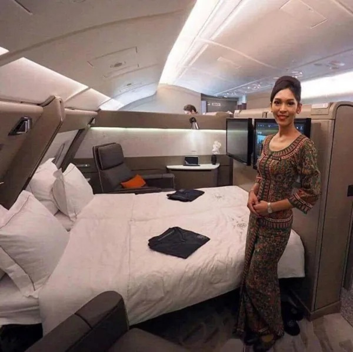 Singapore Airlines first class.