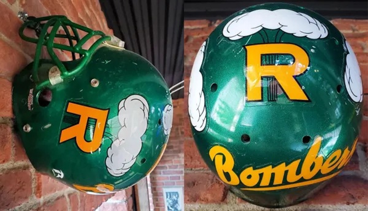 High School football team helmet from the town where plutonium used in the atomic bombing of Nagasaki was produced.
