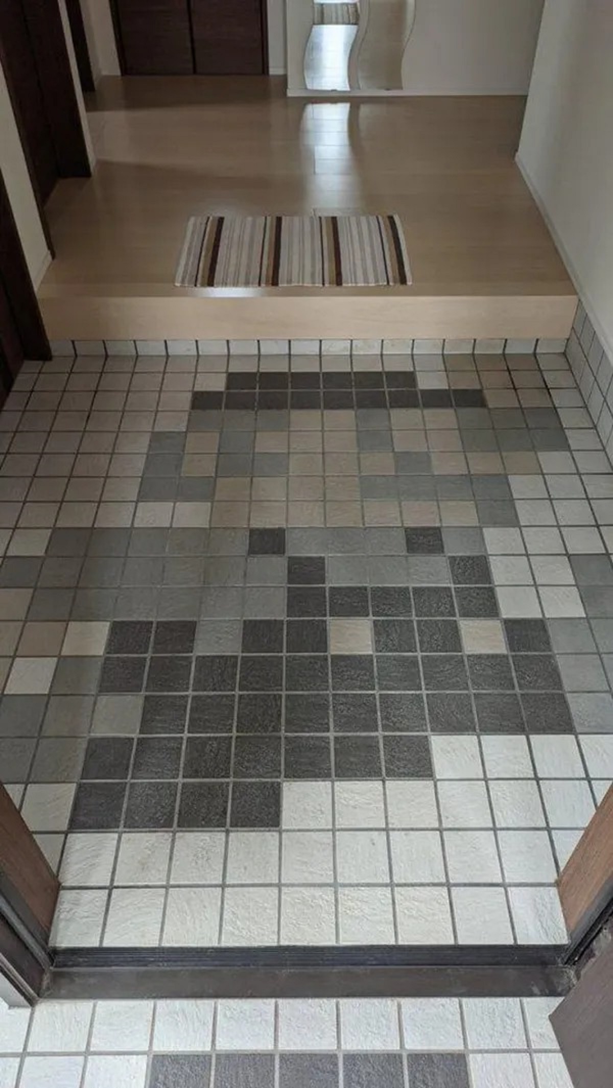 Super Mario patio tiles.