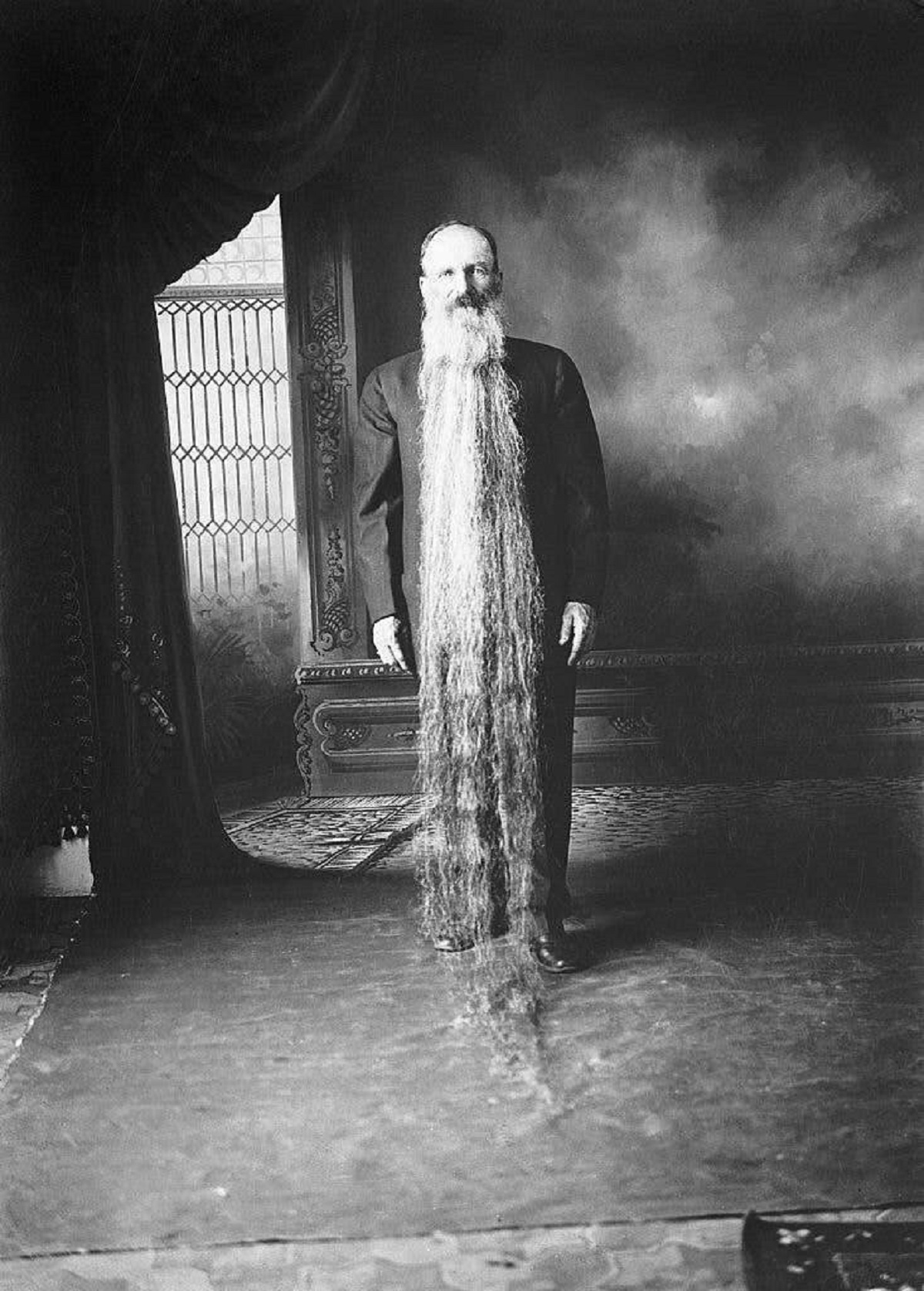 This bad boy is Zach T. Wilcox, owner of the world's longest beard, in 1922: