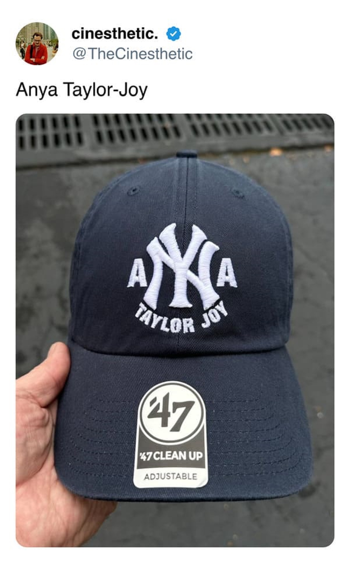 baseball cap - cinesthetic. Anya TaylorJoy A Taylor 47 47 Clean Up Adjustable Joy