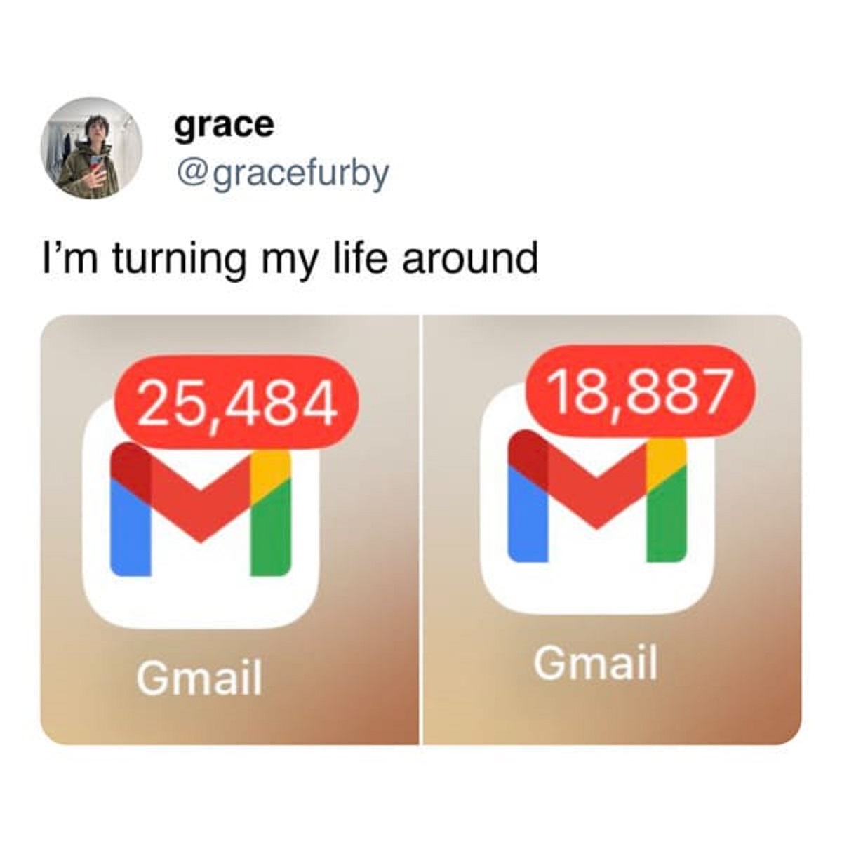 graphic design - grace I'm turning my life around 25,484 Mi 18,887 Gmail Gmail