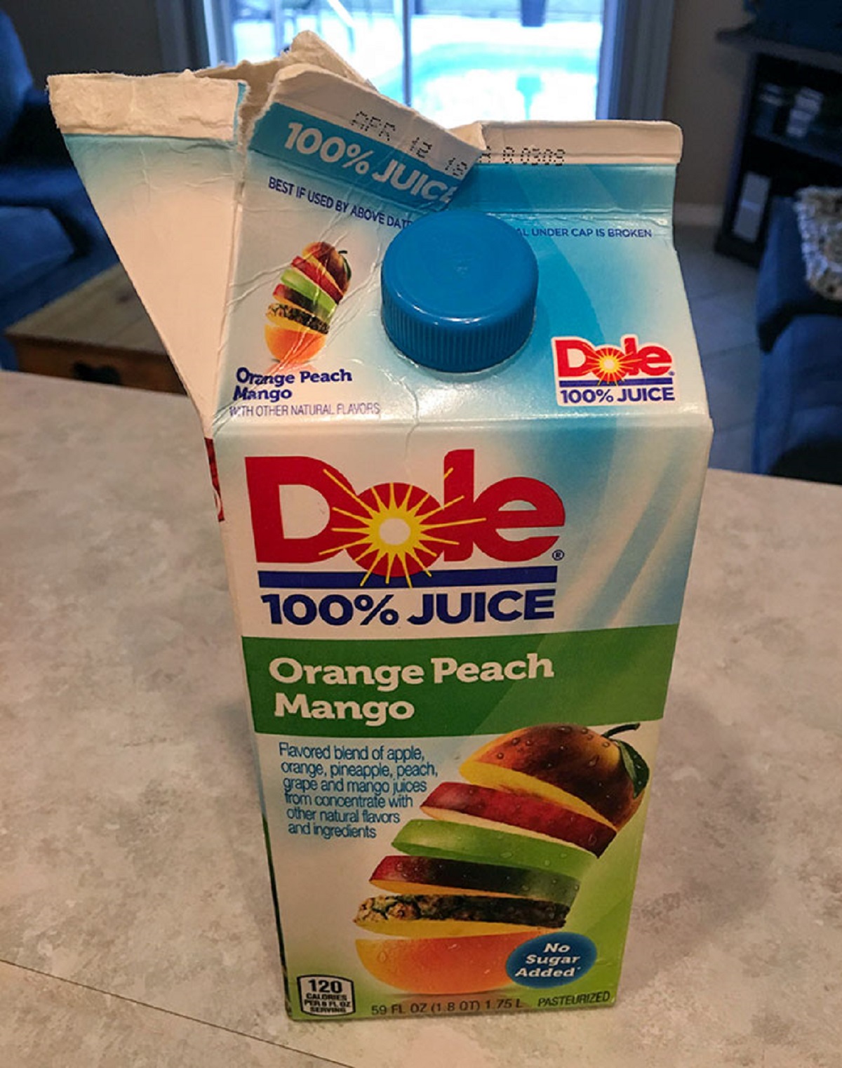 cheeseburger - 100% Juic Best Of Used By Above Gay Orange Peach Mango Hother Miral Flas Dole Dole 100% Juice 100% Juice Orange Peach Mango Favored blend of apple orange, pineapple, peach grapi and mango ices for concentrate with other ratulos, and ingredi