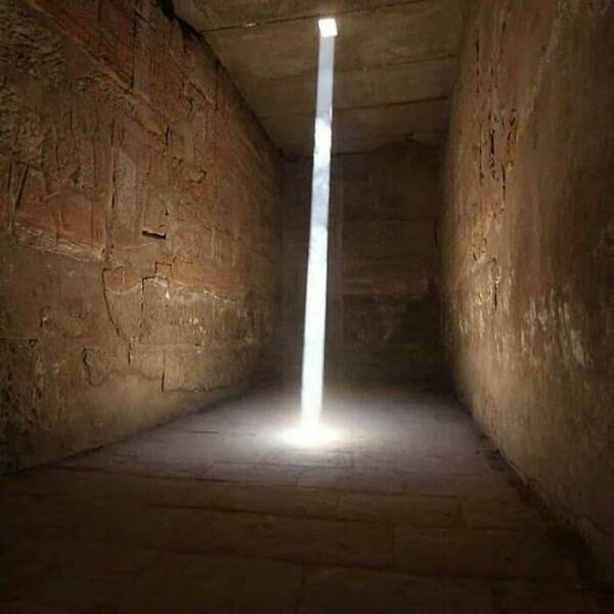 "Sunlight Entering The Inner Sanctuary Of Amon-Ra In The Temple Of King Ramses III, Egypt"