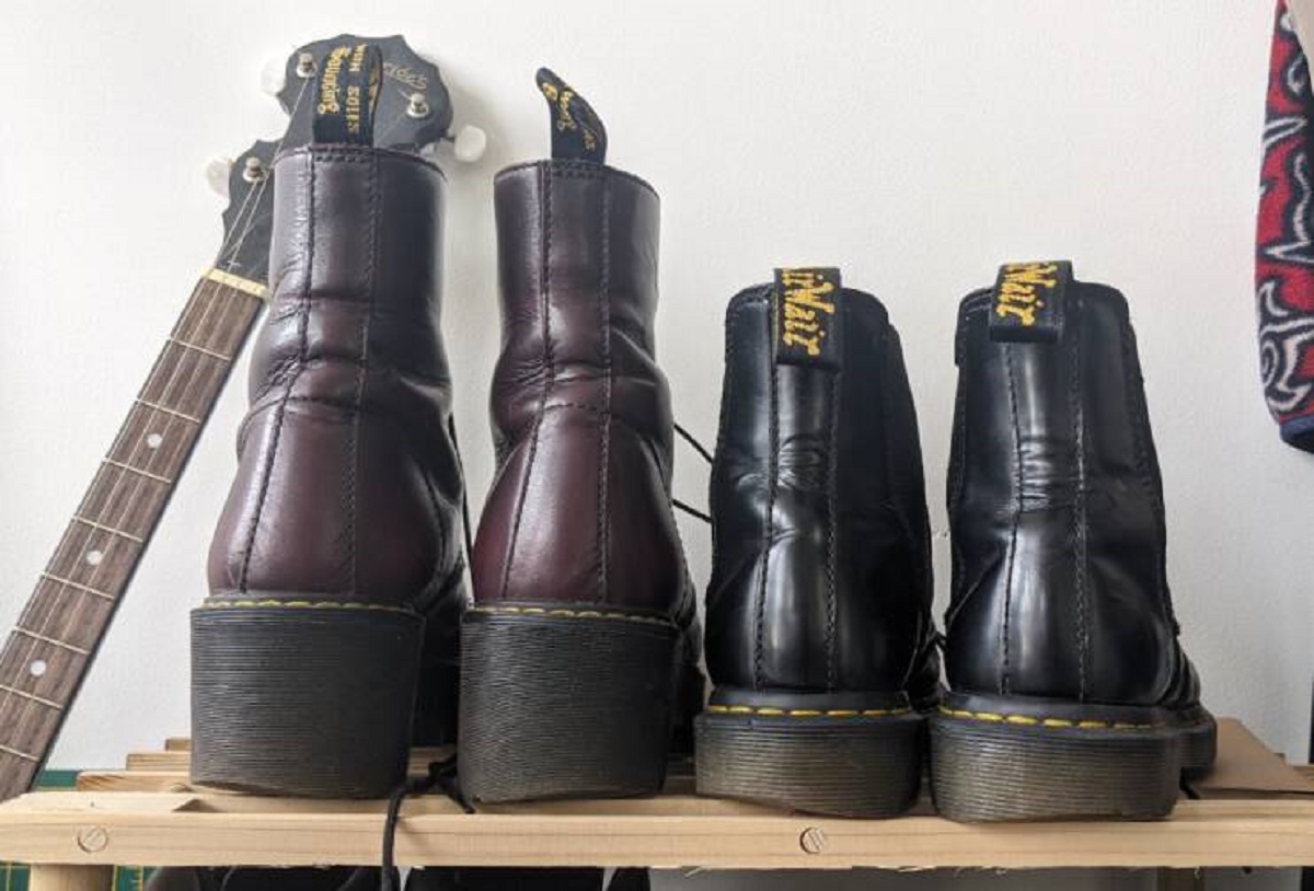 "The matching wear on the heels of two of my daily use pairs of Docs"