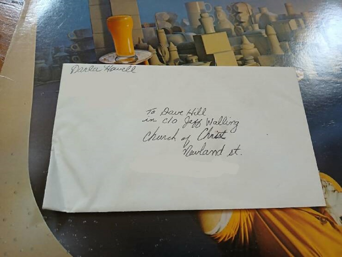 "Ordered a vinyl album off Amazon, and it came with a unopened letter from 1983"