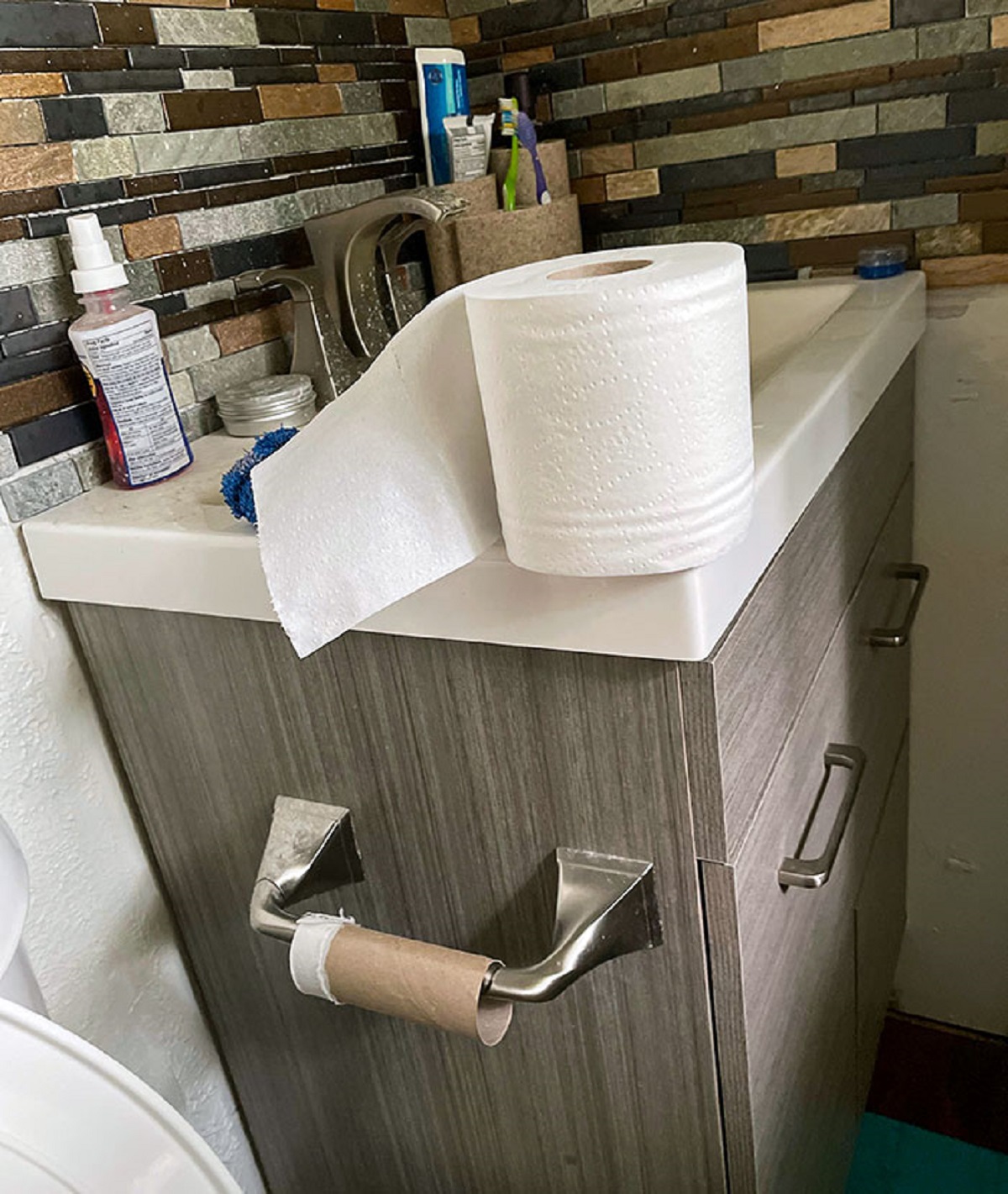 My Wife Never Replaces The Roll. This Is The Closest She Will Get