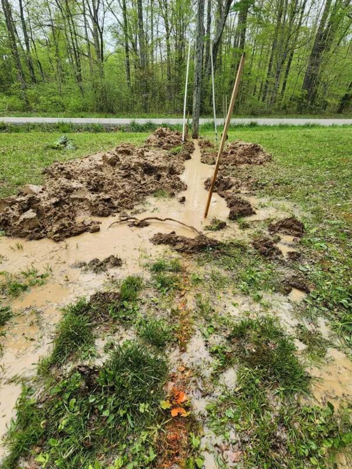 “Called 811 before digging for electric, but missed the part at the end that said it doesn’t cover water lines in our county.”