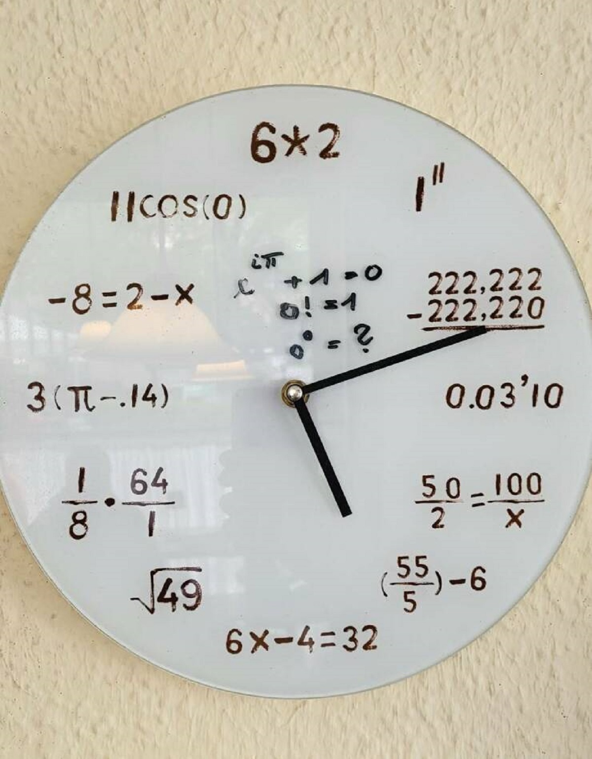 wall clock - ||Cos0 82x x 62 3.14 1.644 49 "" Ltt 100 0! 1 ? 222,222 222,220 6X432 0.03'10 500 50100 2 556