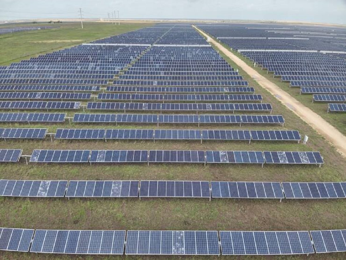 "Hail damage on a solar farm (TX)"