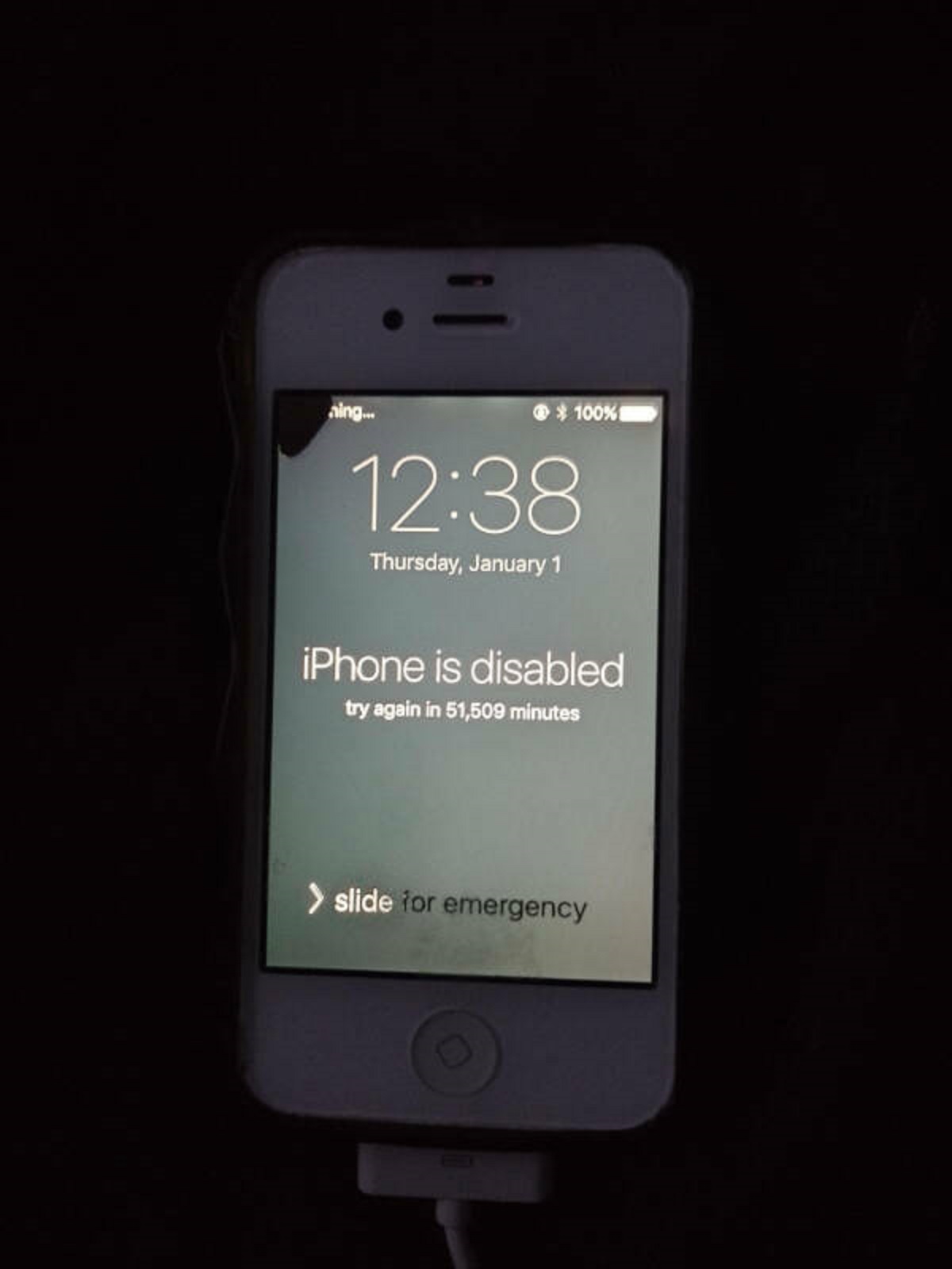 “My kid got ahold of my recently found iPhone 4S. Planned on retrieving photos and It’s going to take a few guesses for what the password is.”