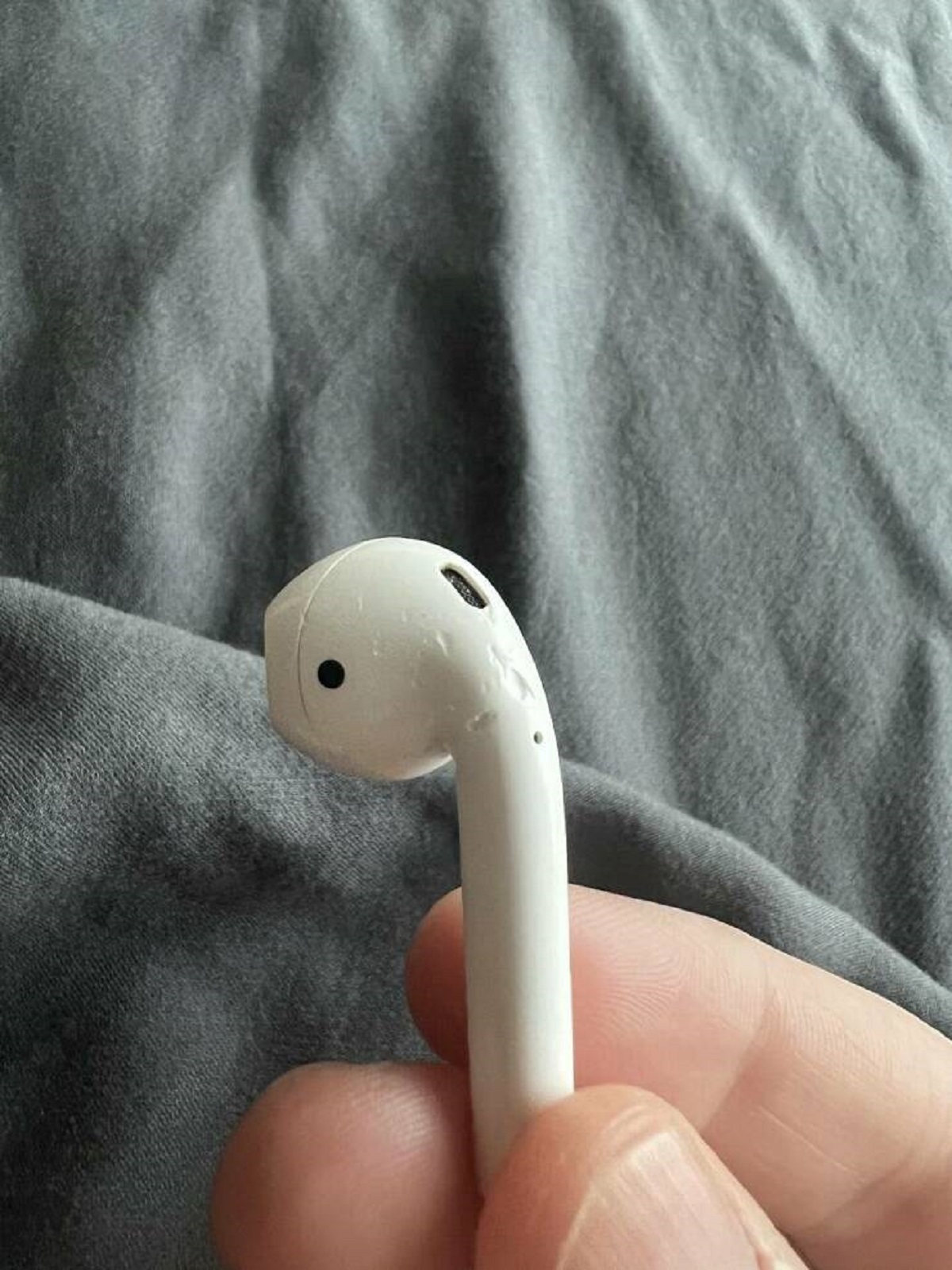 "My airpod somehow got in my mouth and I chewed on it in my sleep."