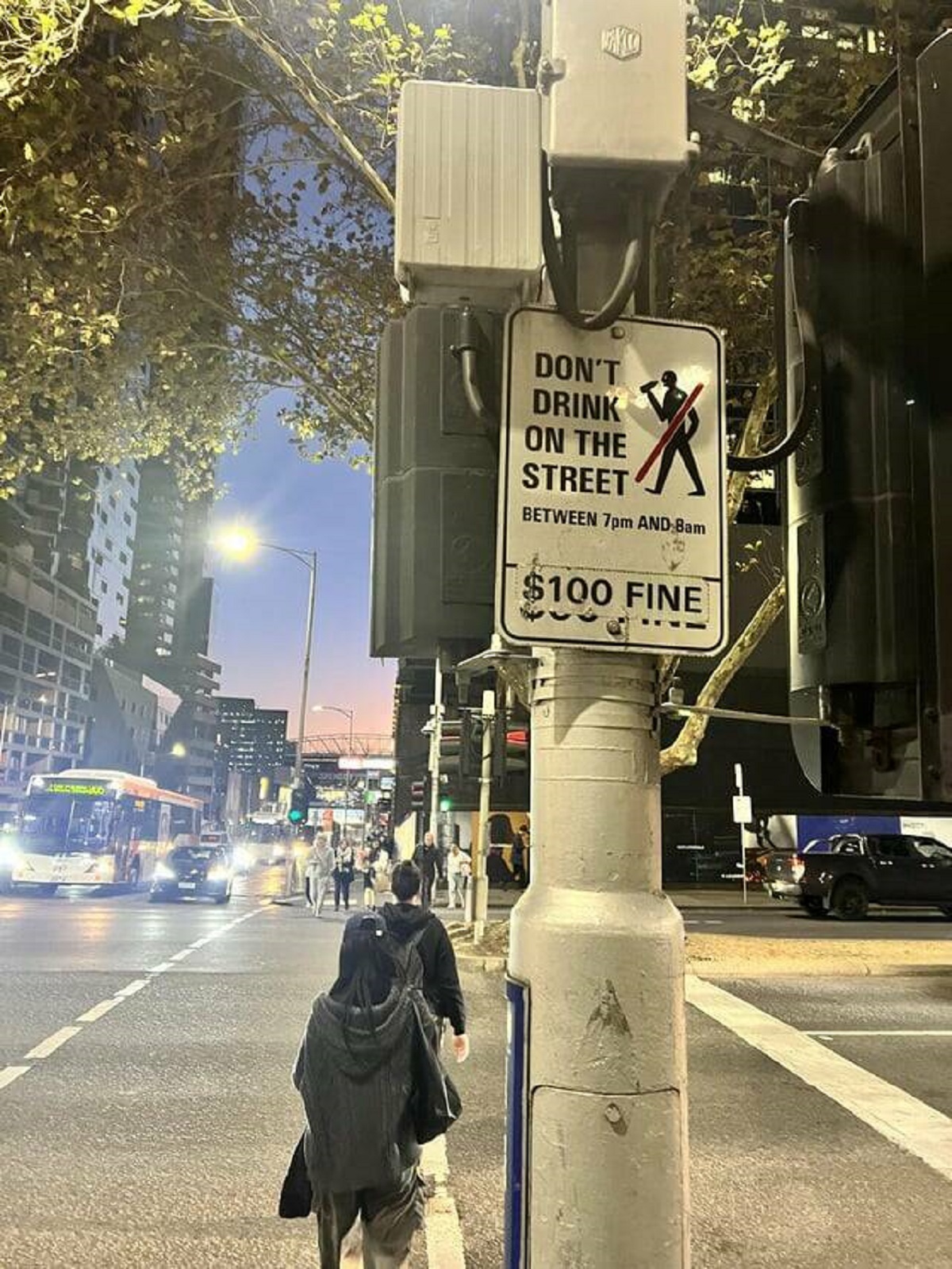 "You can only drink booze on the streets in Melbourne during the daytime"