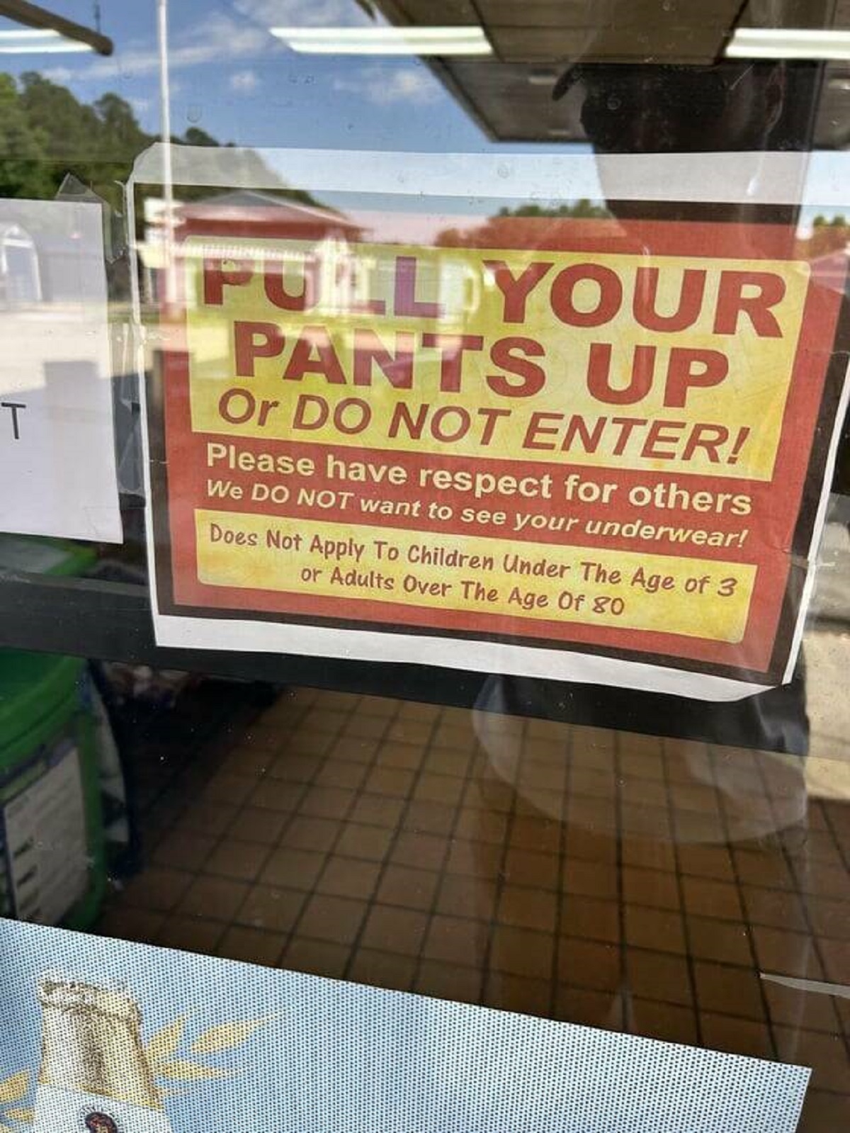 "This sign that doesn’t apply to 80 or 3 year olds"