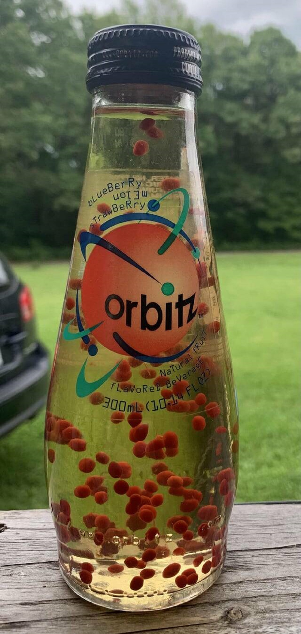 "My unopened 1996 Orbitz drink."