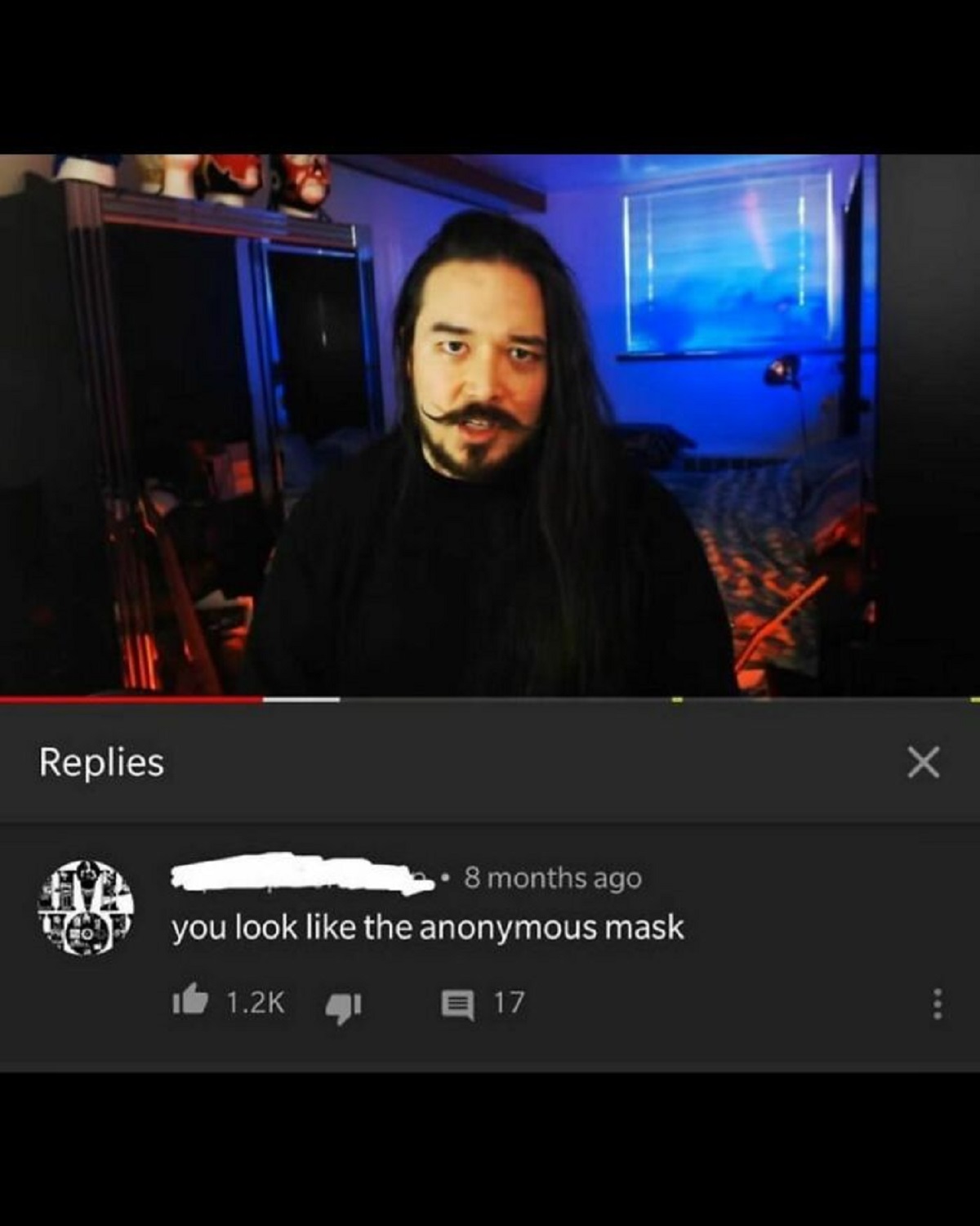 screenshot - Replies 8 months ago you look the anonymous mask 17