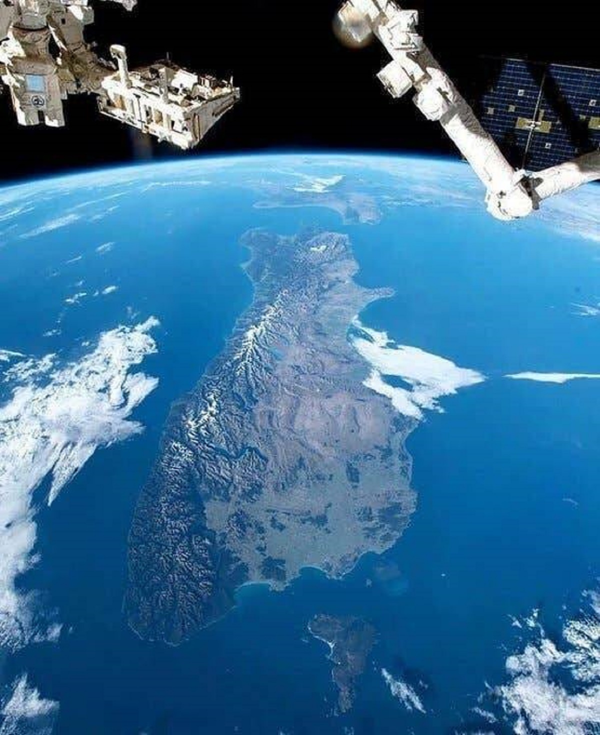 new zealand from space station