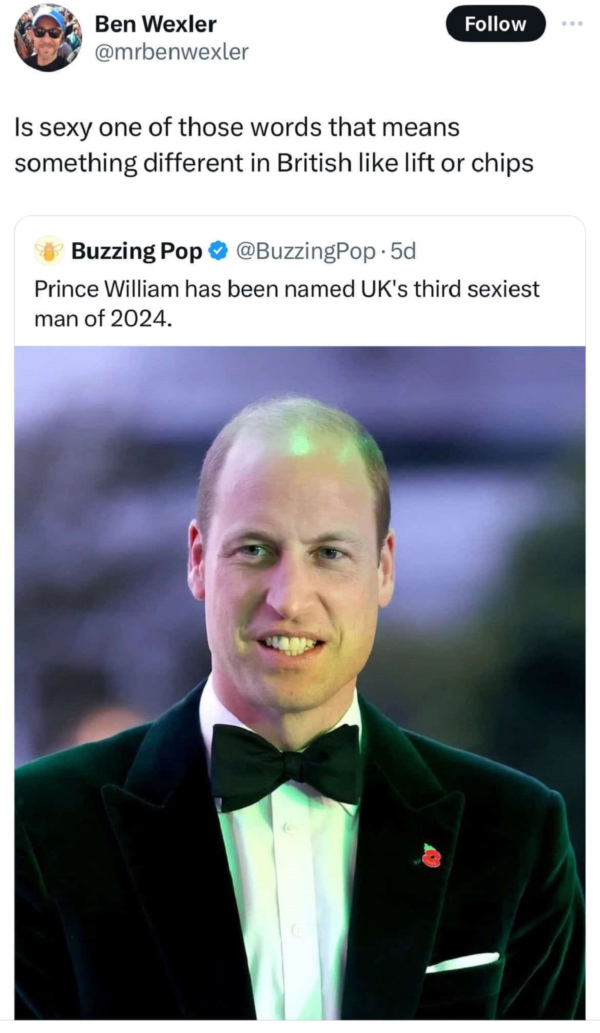 prince william earthshot 2023 - Ben Wexler Is sexy one of those words that means something different in British lift or chips. Buzzing Pop .5d Prince William has been named Uk's third sexiest man of 2024.