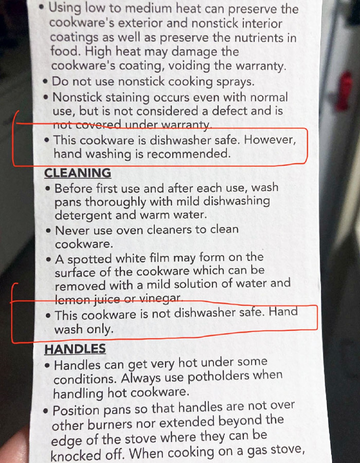 My New Pan Is Dishwasher-Safe And Unsafe