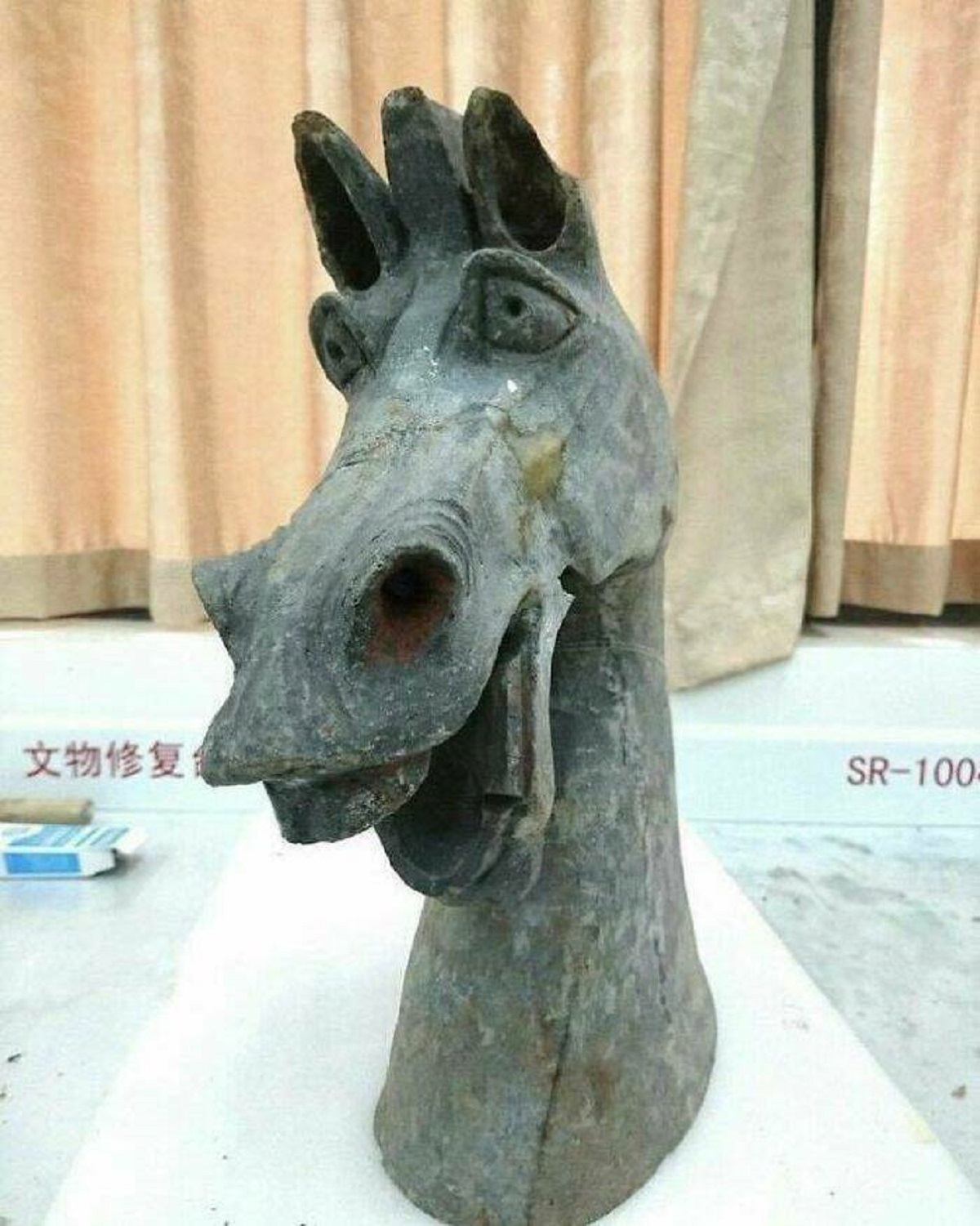 "A 1800-Year Old Ceramic Horse. Han Dynasty (202 Bce– 9 Ce, 25–220 Ce), Now Housed At The Sanxingdui Museum In China"