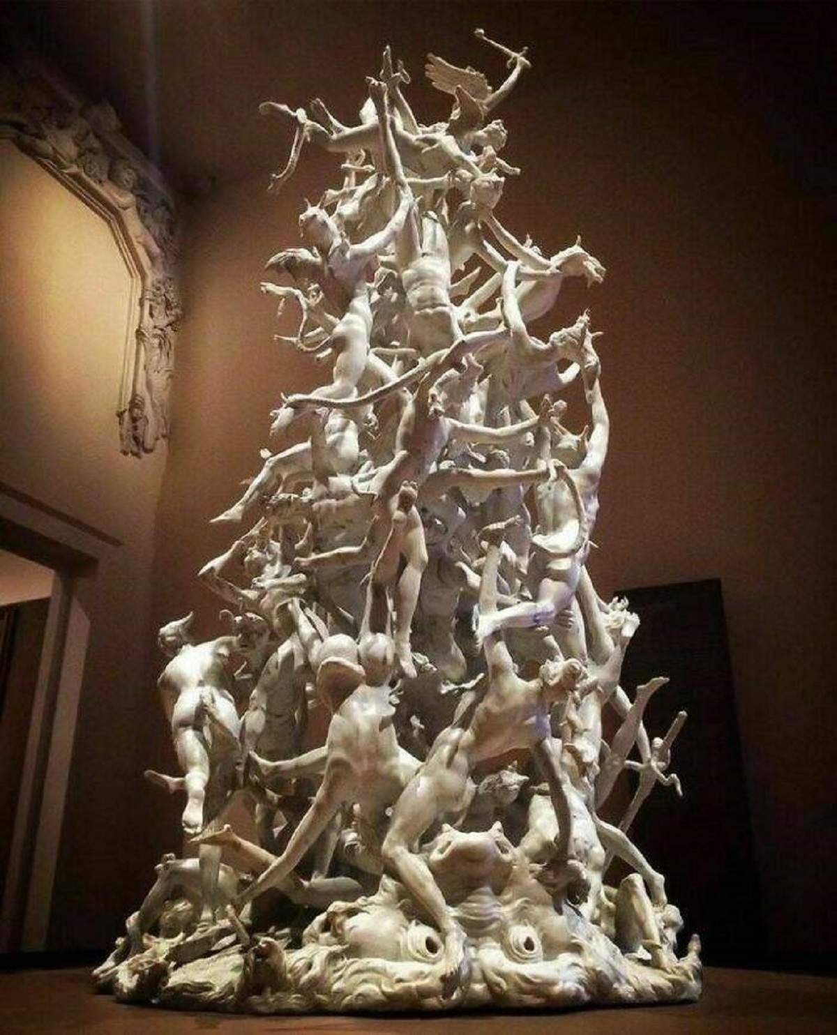 "Fall Of The Rebel Angels, Carved Out Of A Single Piece Of Marble In 1740 By Italian Sculptor Agostino Fasolato, It Depicts 60 Fallen Angels"
