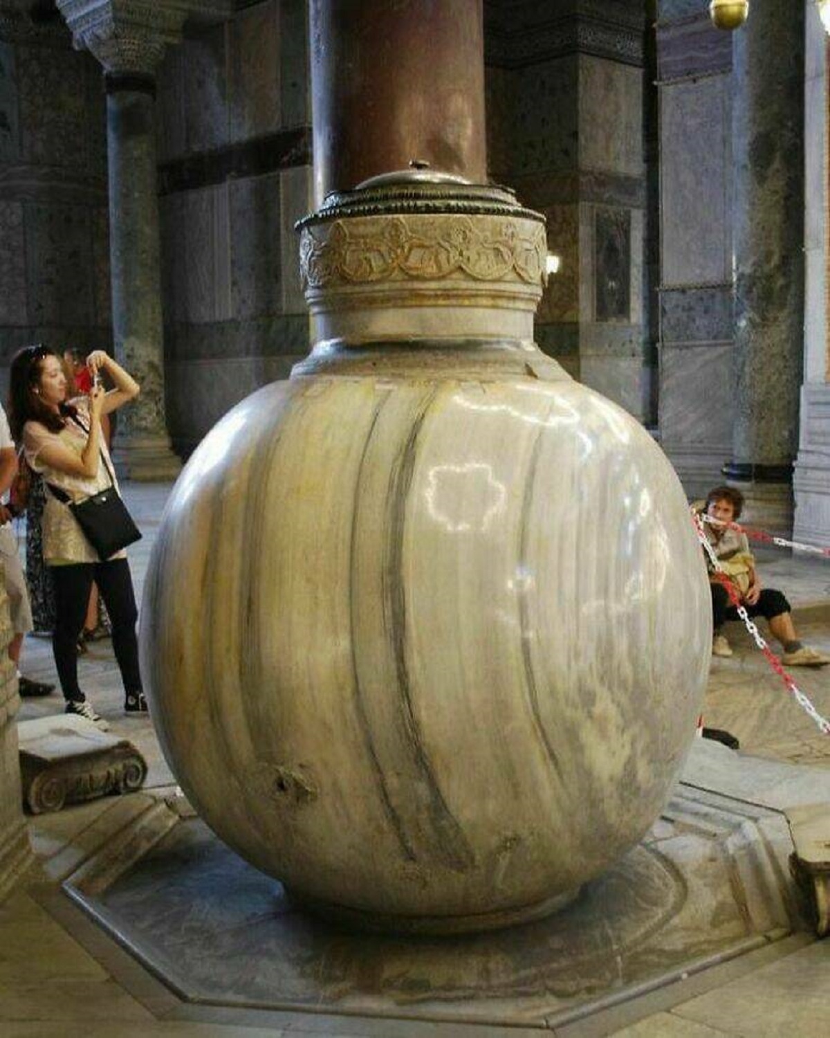 "One Of Two Huge Marble Lustration (Ritual Purification) Urns That Were Brought To The Hagia Sophia From Pergamon During The Reign Of The Ottoman Sultan Murad III"