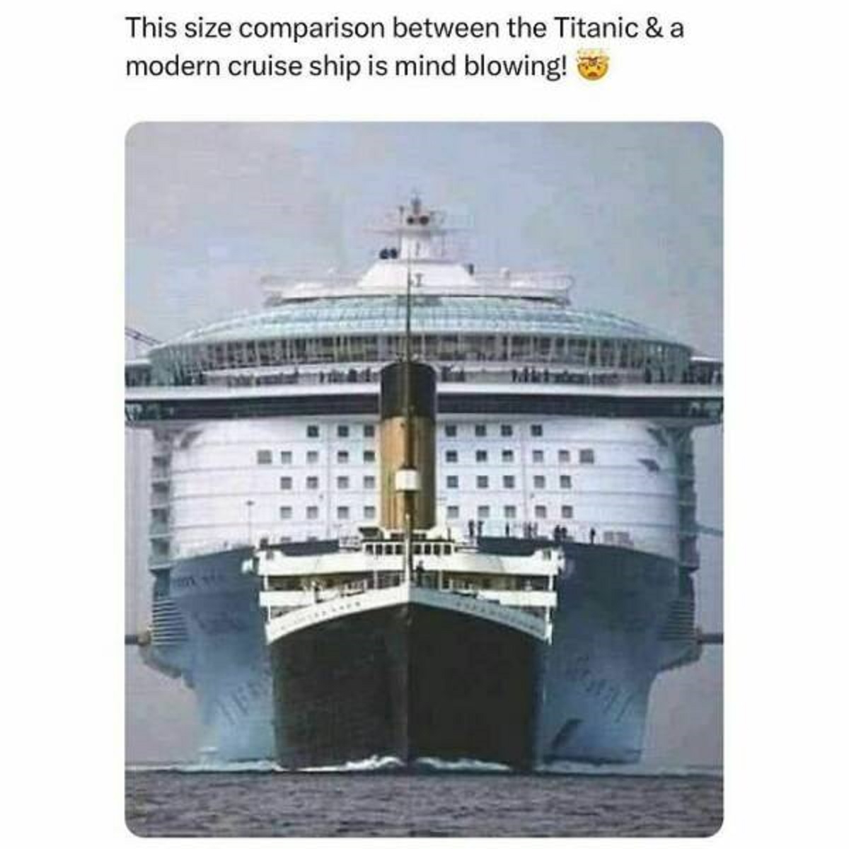 big was the titanic compared - This size comparison between the Titanic & a modern cruise ship is mind blowing!
