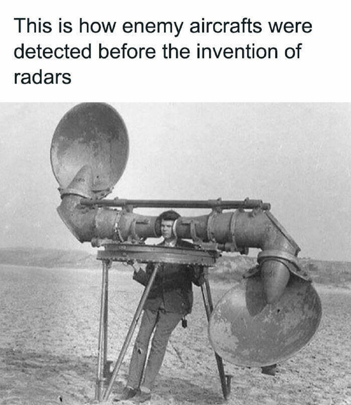 pre radar listener - This is how enemy aircrafts were detected before the invention of radars