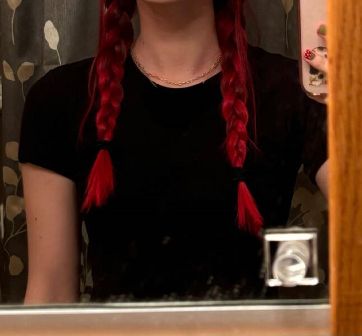 “My braids are two different lengths any way I do them.”