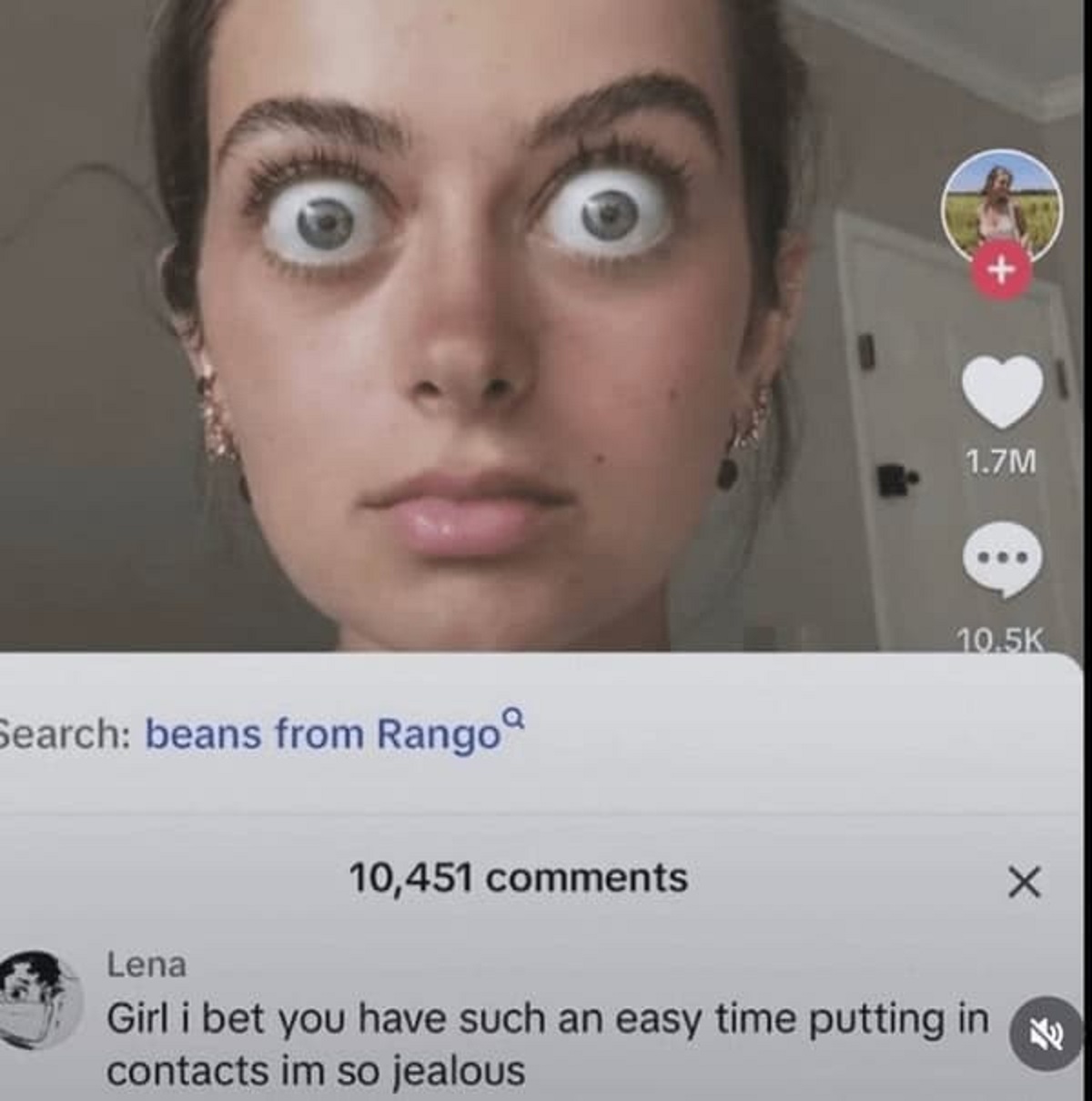beans rango meme - Search beans from Rango 10,451 1.7M Lena Girl i bet you have such an easy time putting in contacts im so jealous