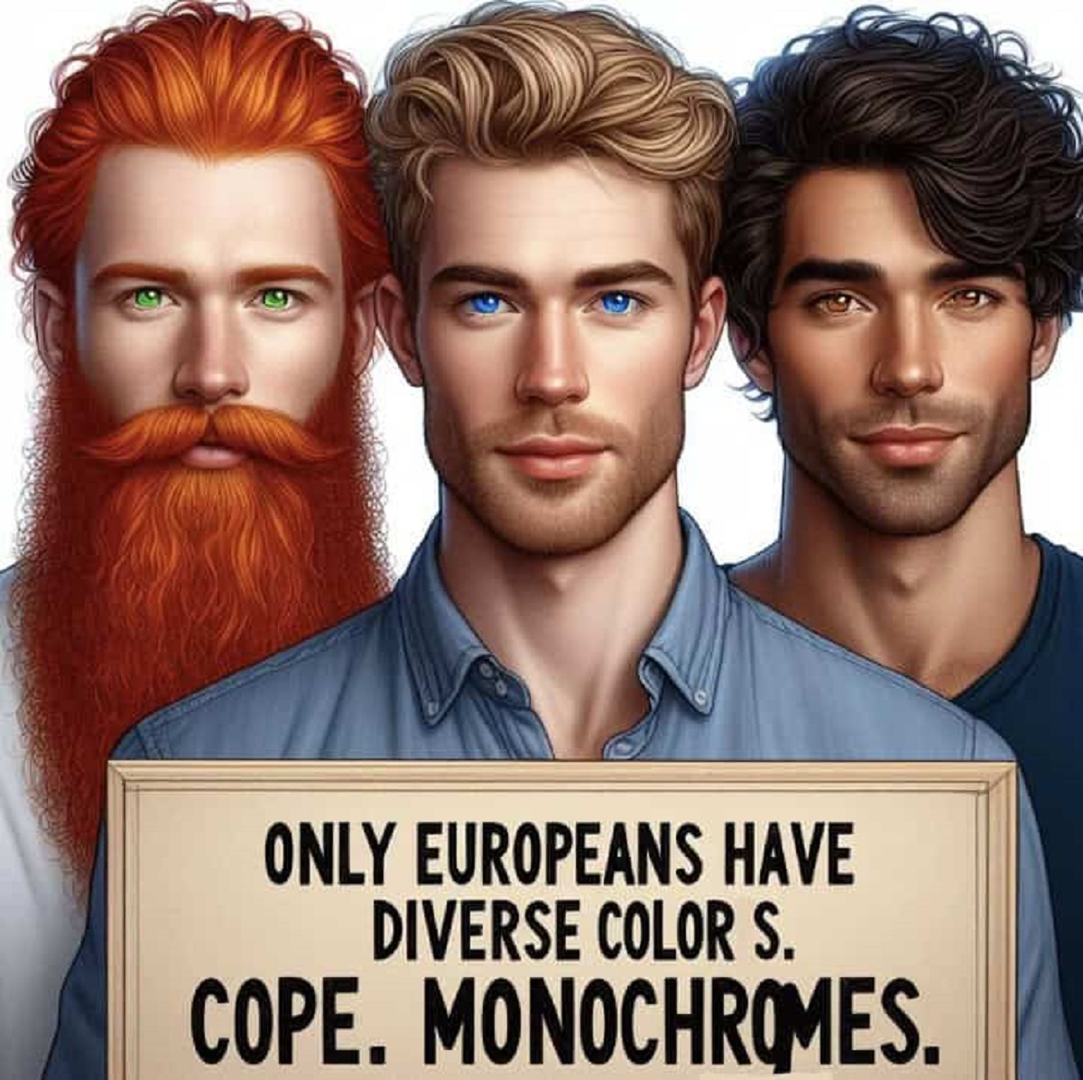 hero - Only Europeans Have Diverse Color S. Cope. Monochromes.