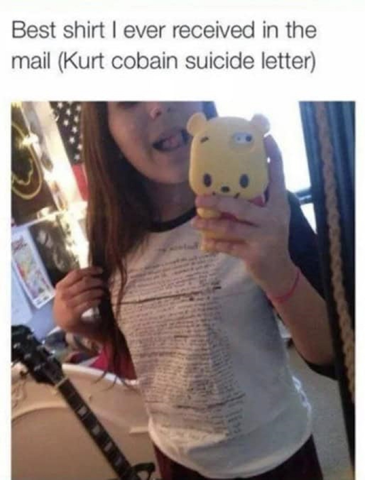 weird things on the internet - Best shirt I ever received in the mail Kurt cobain suicide letter