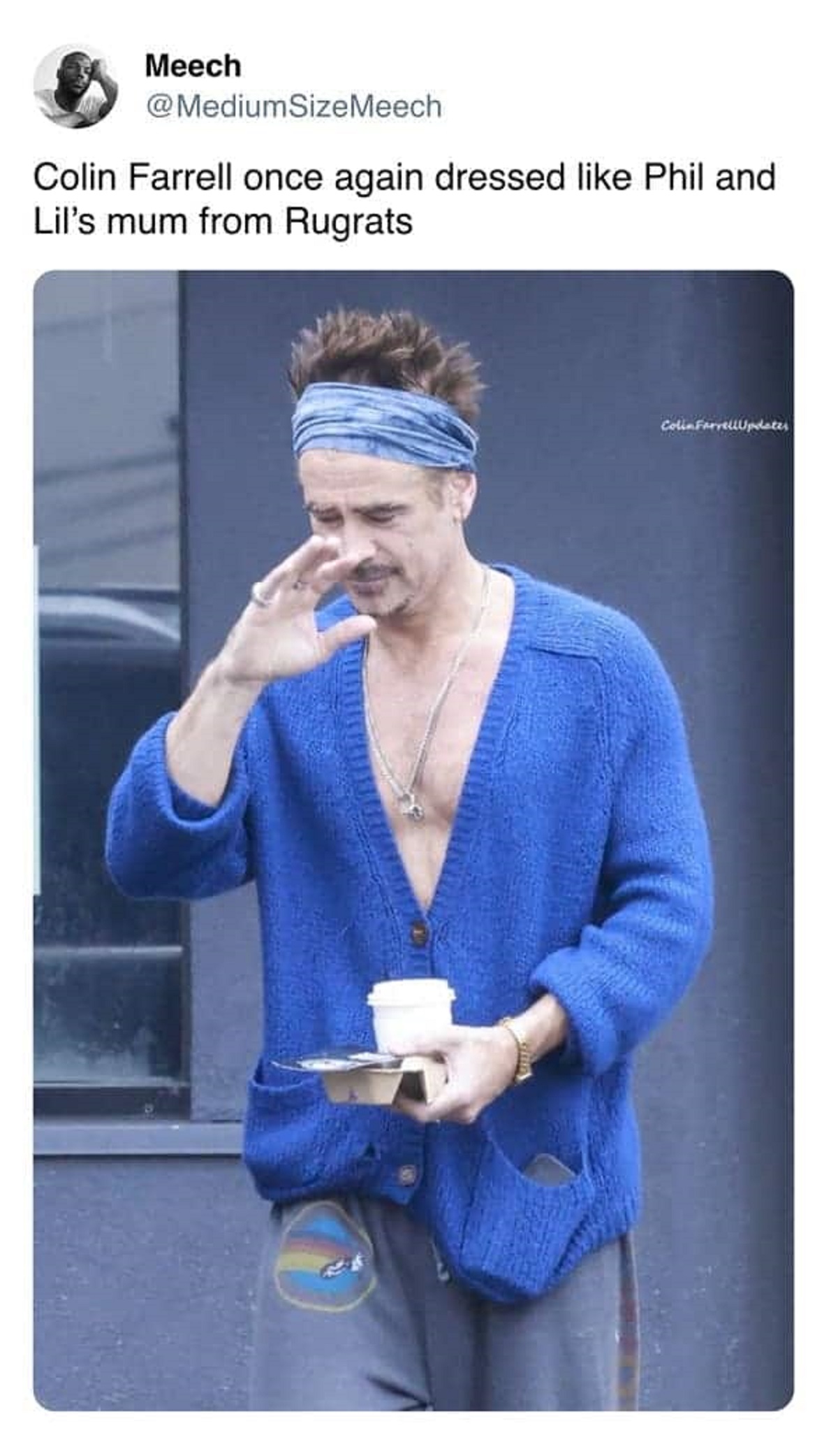 photo caption - Meech SizeMeech Colin Farrell once again dressed Phil and Lil's mum from Rugrats Colin FarrellUpdates