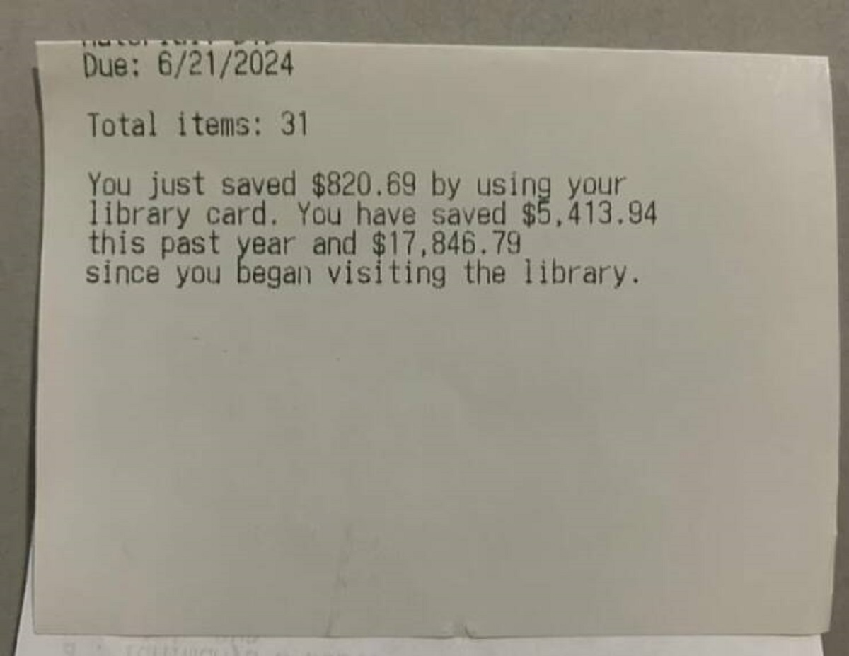 "The library lets you know how much you saved by using it."