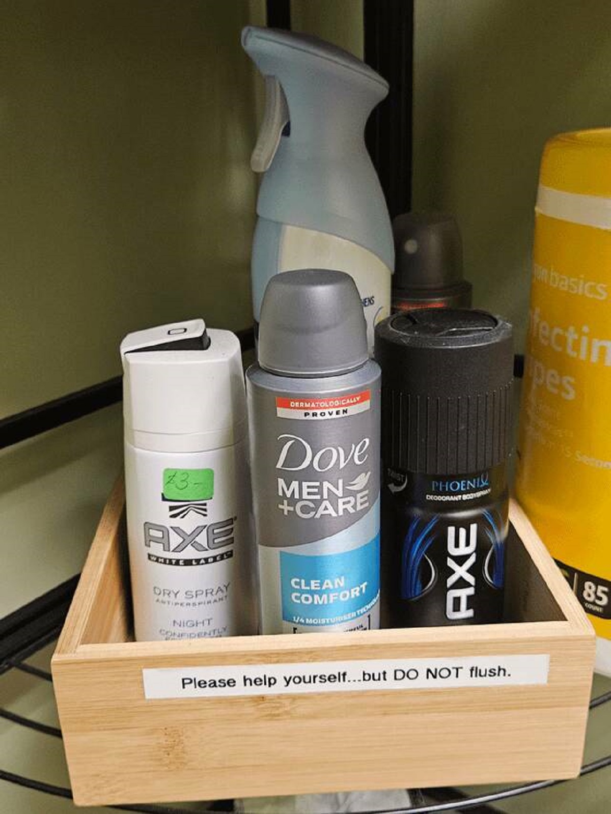"The game store that I go to has free deodorant in the bathroom for the gamers"