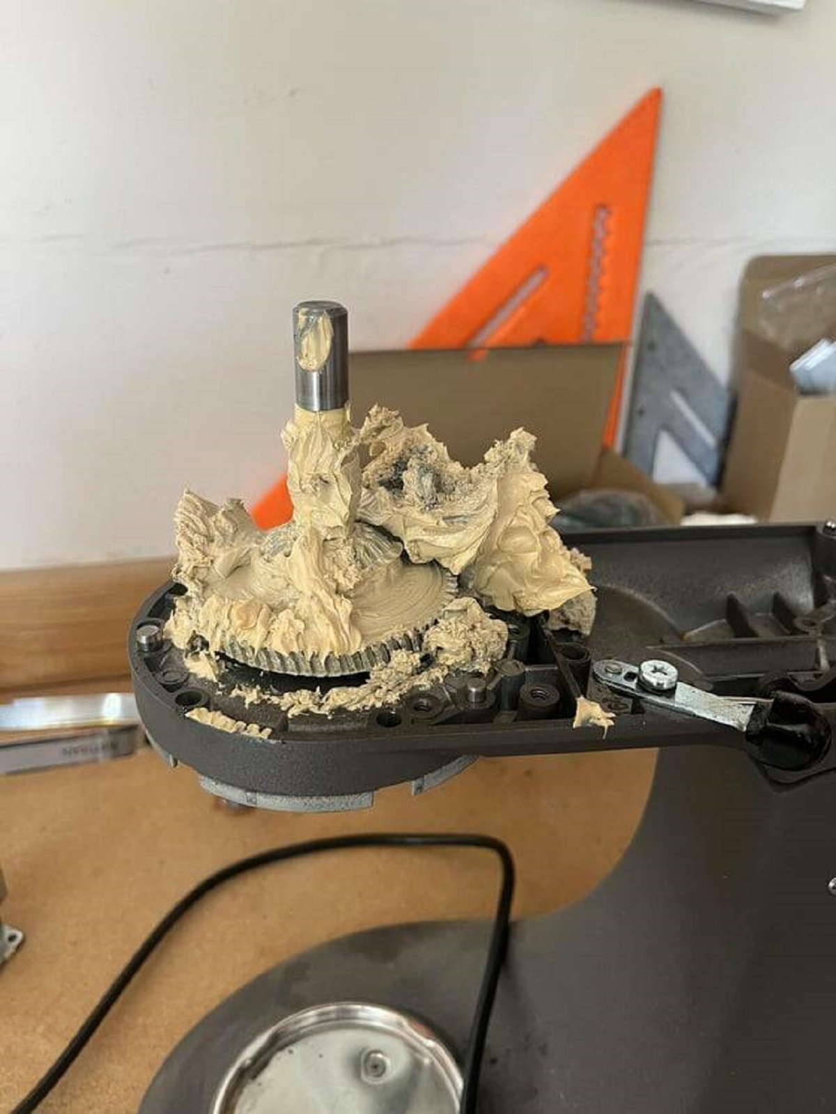 "The inside of a KitchenAid is filled with grease"