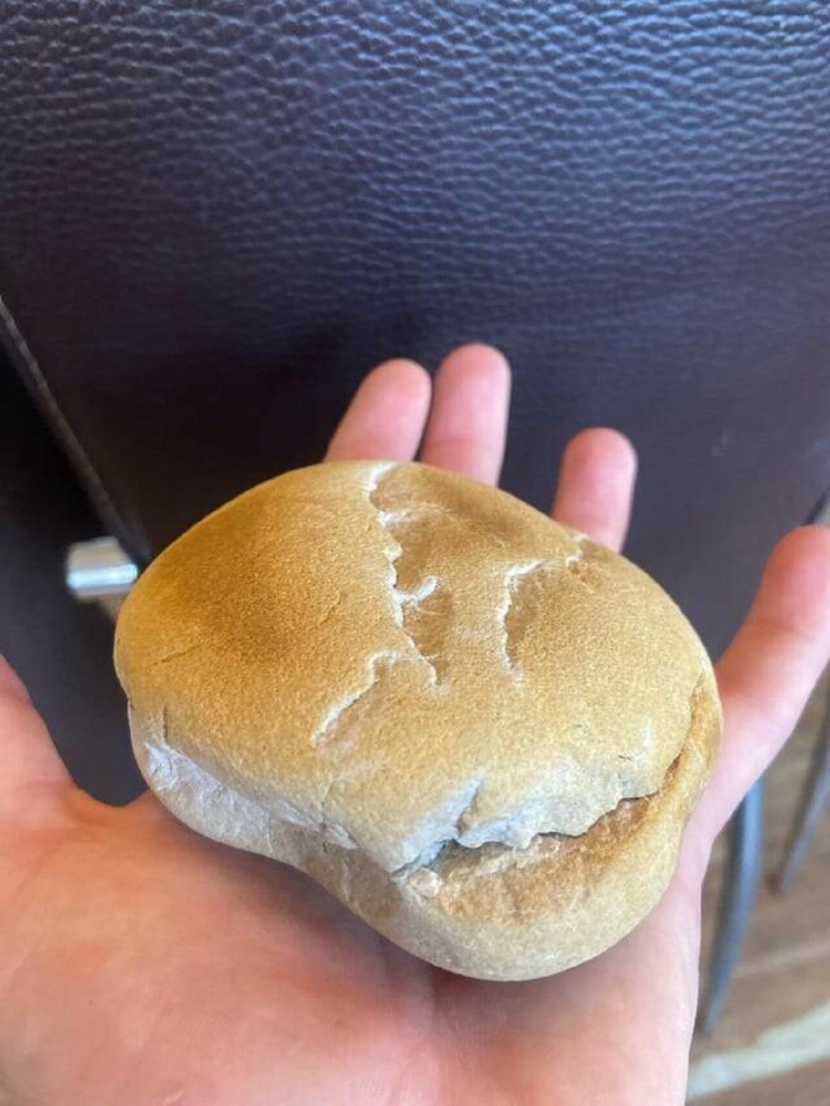 "A rock I found on the beach looks exactly like a bread roll/bap/etc."