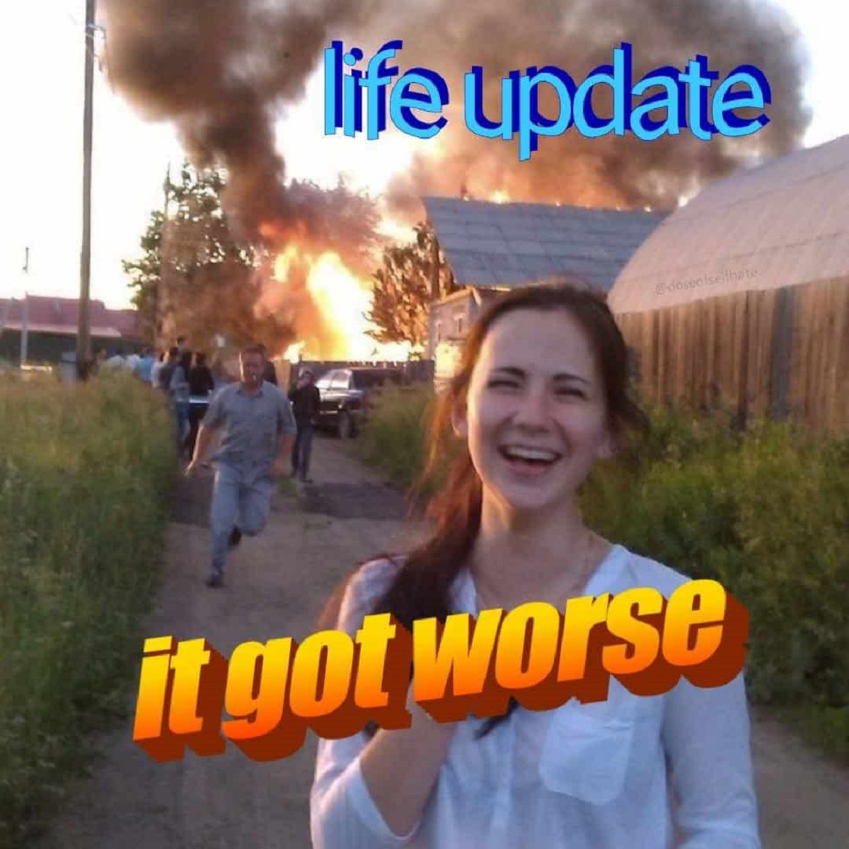 nurse meme fire - life update it got worse