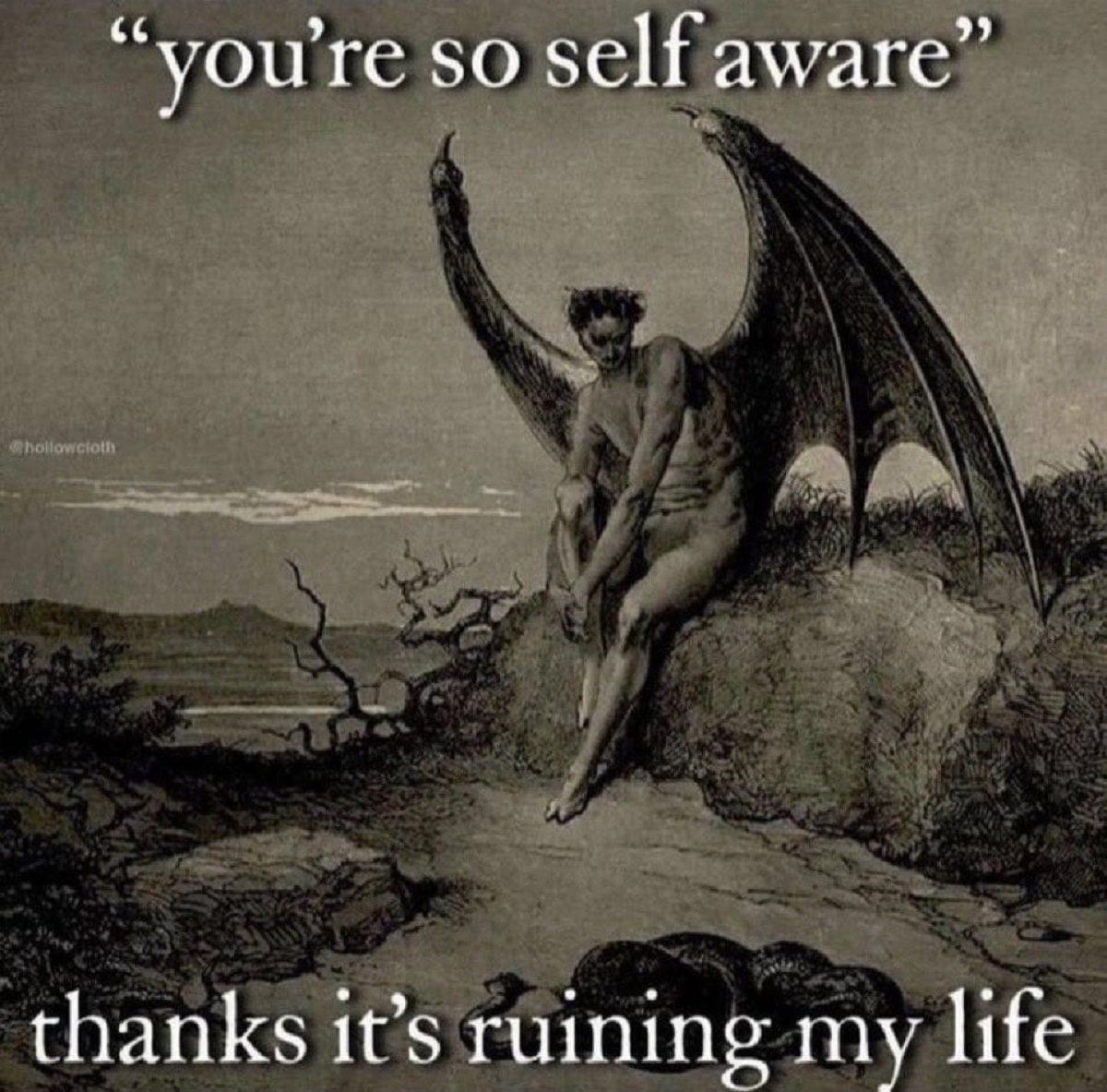 lucifer biblical - hollowcloth "you're so self aware" thanks it's ruining my life