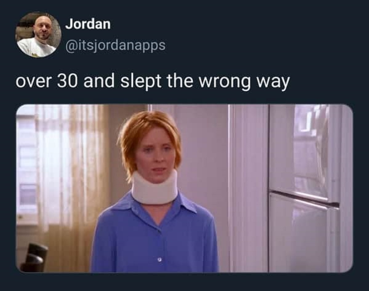 Jordan over 30 and slept the wrong way