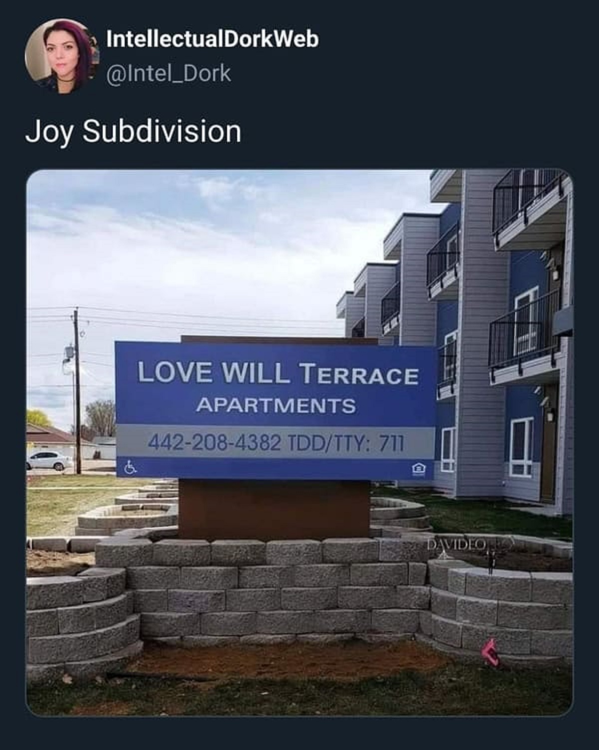 memes with music lyrics - IntellectualDorkWeb Joy Subdivision Love Will Terrace Apartments 4422084382 TddTty 711 Davideo