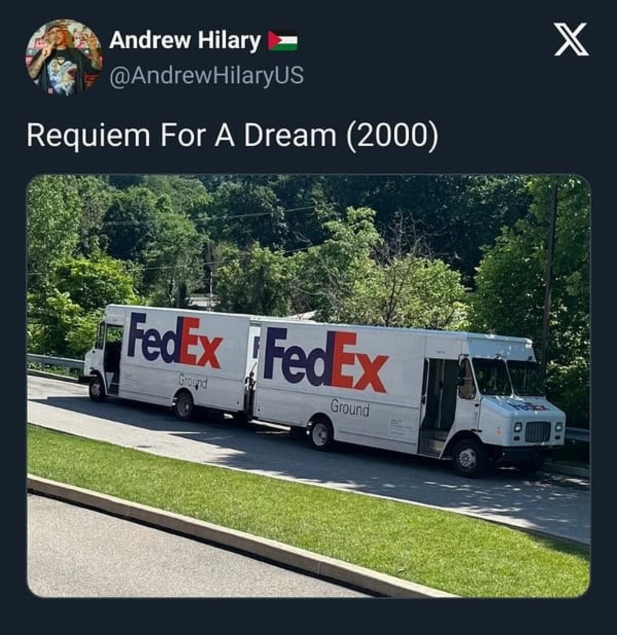 food truck - Andrew Hilary Requiem For A Dream 2000 FedEx FedEx Ground Ground X