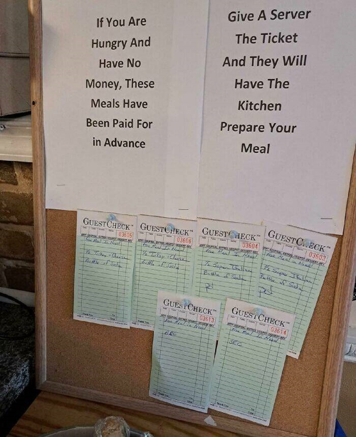 "Restaurant In My Town Has A Board With “No Questions Asked” Prepaid Meals For People In Need"