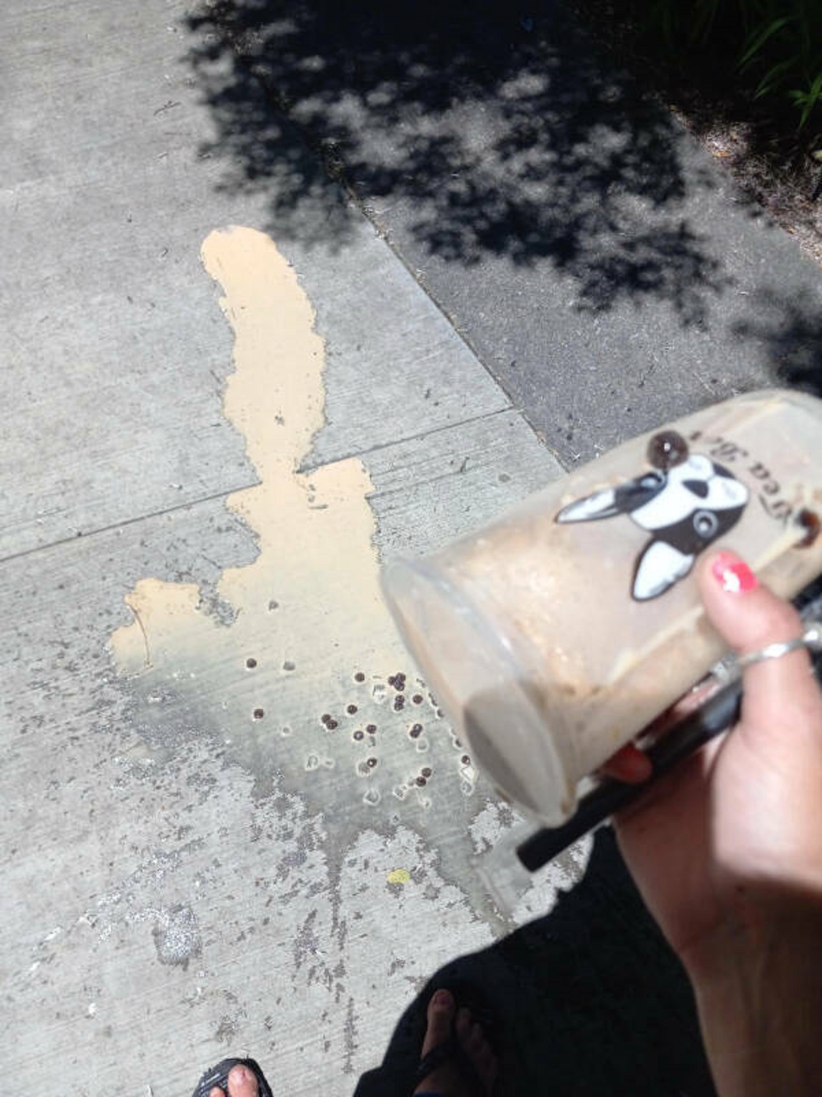 “Decided to treat myself to some boba for the first time in months. Tripped and fell before i even put in the straw.”