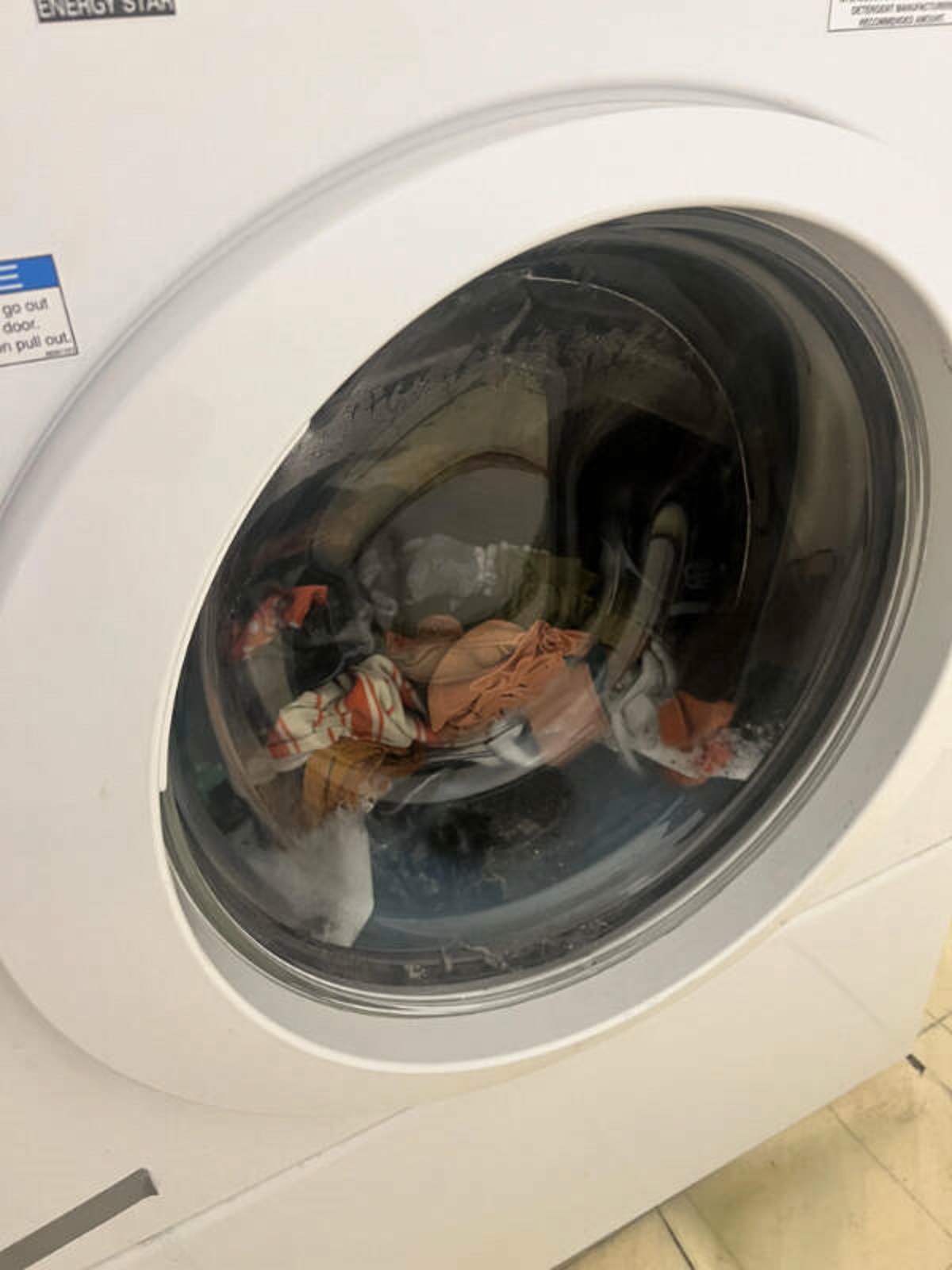 “My apartment’s washer machine stopped mid-cycle and won’t drain. All of my socks/underwear are trapped and I have work tomorrow… Property management currently has no ETA on repairs.”