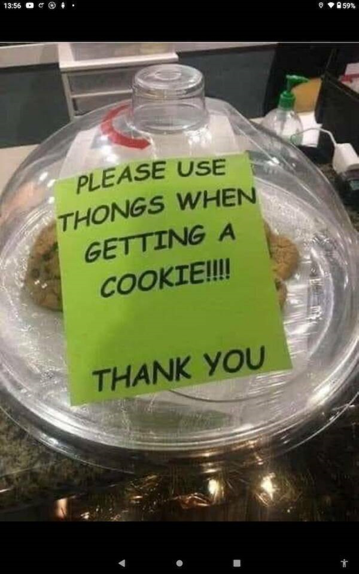 plastic bottle - Please Use Thongs When Getting A Cookie!!!! Thank You 59%