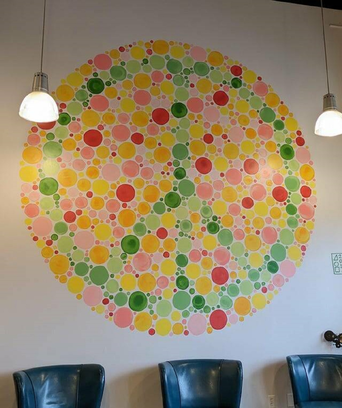 "This wall art at an optometrist's office"