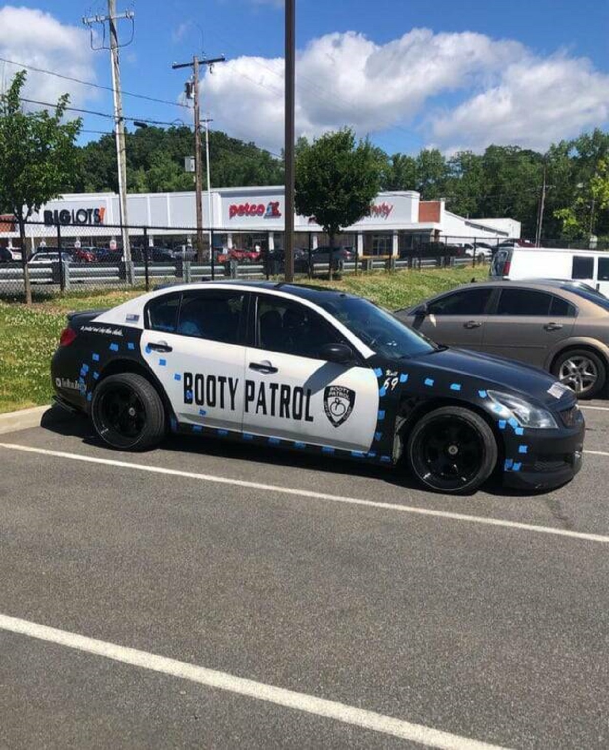 "This “police car” that’s been sitting outside my work."