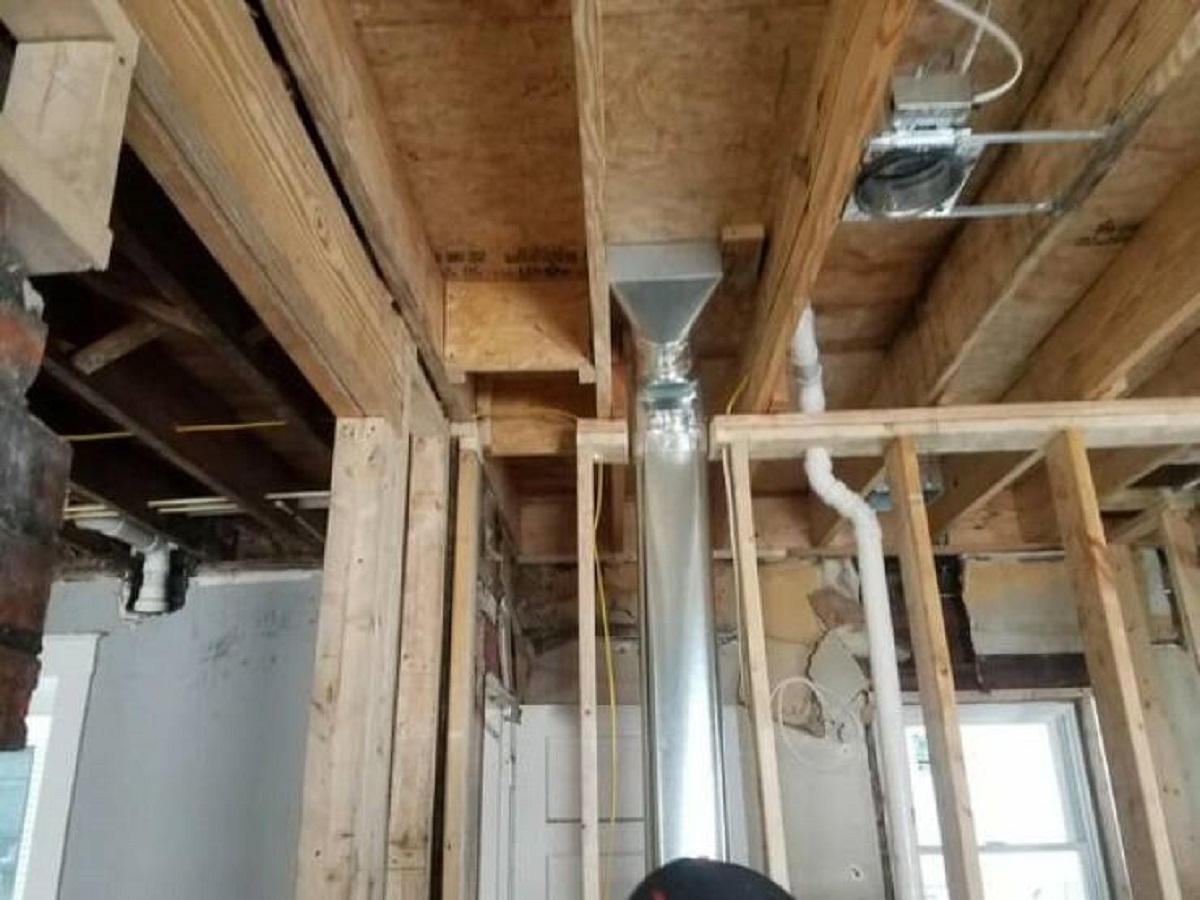 “Load bearing 2×6 wall. I just dont know what HVAC was thinking.”
